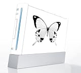 Monochrome Butterfly Decorative Protector Skin Decal Sticker for Nintendo W ....