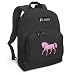 Pink Horse Backpack Black Horses for Travel or School Bags - BEST QUALITY Unique Gifts For Boys, Girls, Adults, College Students, Men or Ladies