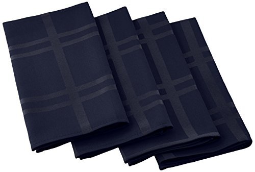 Cuisinart Easy Care Spill-Proof Formal Microfiber Fabric Dinner Napkin, 4-Pack, Navy