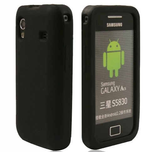 Accessory MAster- NOIR Housse étui en silicone pour Samsung Galaxy ACE