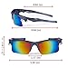 RIVBOS Rb0308 POLARIZED Sports Sunglasses with 5 Set Interchangeable Lens (Silver&Black)