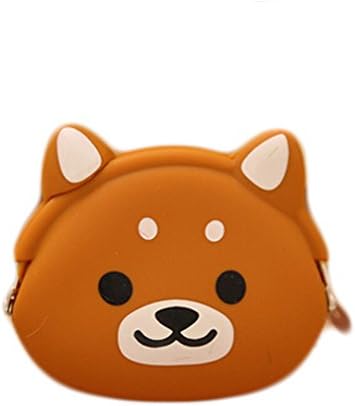 Ilucky Hot Multi-color Cute Wallet Kawaii Womens'/girls' Gifts Cartoon Animal Silicone Jelly Coin Purse Bag Cover Case (brown dog)