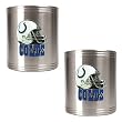 Indianapolis Colts 2pc Stainless Steel Can Holder Set- Helmet Logo NFL Football