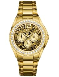 G by GUESS Womens Gold-Tone Animal Print Glitz Sport Watch