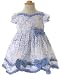 Biscotti *Tangled Up In Blue* White/Blue Embroidered Flower Dress w/ Bows