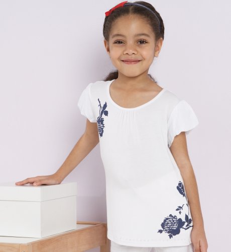Autograph Cap Sleeve Rose Motif Top clothing