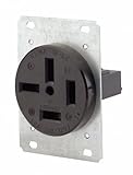 Leviton 8350 50-Amp, 120/208 Volt, Flush Mounting Receptacle, Straight Blade, Industrial Grade, Non-