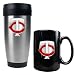 Minnesota Twins MLB Stainless Steel Travel Tumbler & Black Ceramic Mug Set - Primary Logo by Great American Products
