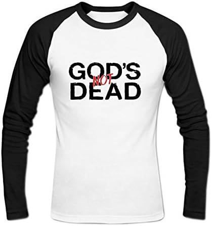 Chozy Gods Not Dead Cotton Long Sleeve Baseball T-Shirt For Men L White