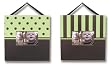 FRAME SET- BRN/SAGE DOT/STRIPE - PICTURE FRAME SETS