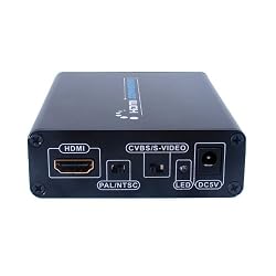 AGPtek&reg; HDMI to Composite 3RCA / S-video Converter Adapter (Input: HDMI; Output: 3 RCA + S-video) with 3RCA Cable S-video Cable