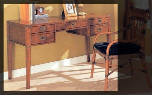 Campaign Style Wood Home Office Writing Laptop Desk New