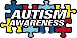 Autism Awareness Puzzle Piece Magnet, Dimensions 4" x 8"