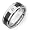 Tungsten Carbide Men's Ladies Unisex Ring Wedding Band 8MM Black Carbon Fiber Inlay Solitaire 0.05 CT CZ Cubic Zirconia Beveled Edges Shiny Comfort Fit (Available in Sizes 8 to 12) size 8