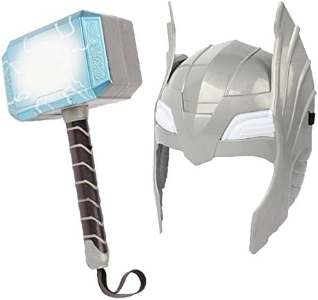CoserSoul Avengers Age of Ultron Thor Led Sound Light Hammer and Mask Model Toys