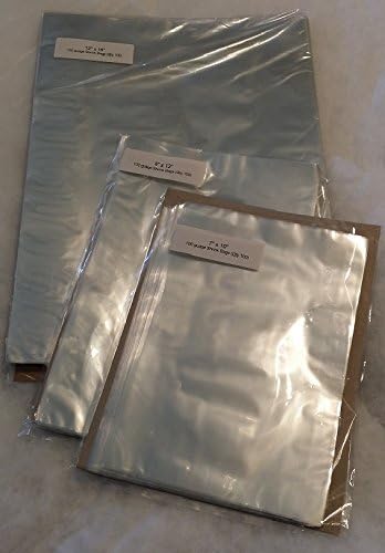 Combo/Bundle: 7x10, 8x12, 12x16 100 Gauge Clear PVC Flat Shrink Film Bags (100 each size)