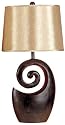 Benzara 95642 Ebony Black N Gold Table Lamp 27 In. With Shade