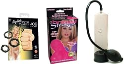 Titty and Clitty Love Clone Happy Ending Massager Fleshpot Male Masturbator and Penis Pump Erection Aid Kit