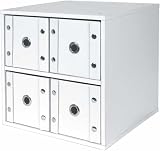 Snap Bin with 4 Drawers- White