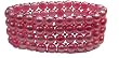 4 Rows of Fresh Water Hot Pink Colored Pearls with Sterling Silver
