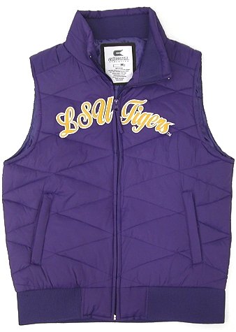 LSU Tigers Womens Purple Bubble Vest Jacket