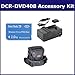 Sony DCR-DVD408 Camcorder Accessory Kit includes: SDM-109 Charger, T31764 Memory Card, ST80 Case