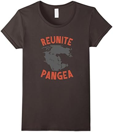 Women's Reunite Pangea Shirt - Pangaea Shirt - Geography Dinosaur Large Asphalt
