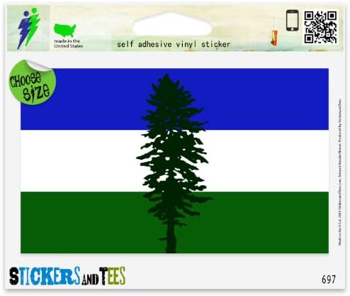 Cascadia Flag Vinyl Car Bumper Window Sticker 5" x 3"