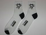 PITTSBURGH PENGUINS Teen & Adult Acrylic and Stretch Nylon Logo CREW SOCKS (SIZE 8-13)