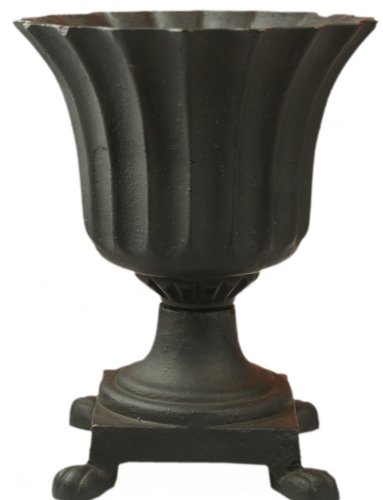 Black Roman Pot With Feet (Large) Garden Pot/Urn/Planter