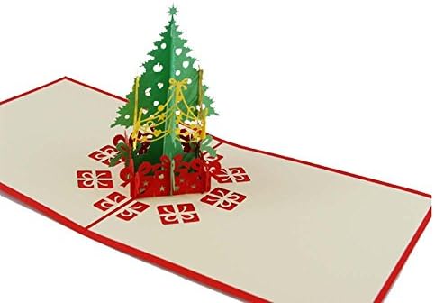 Qubie 3D POP UP Creative Paper Card Customized Greeting Words Postcard