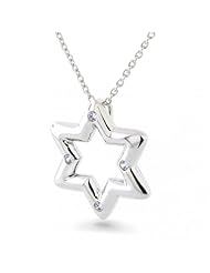 Bling Jewelry Sterling Silver Etoile Star of David Pendant 16in