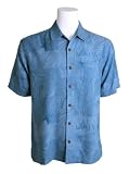 Tommy Bahama 'Hideaway Maze' Silk Camp Shirt Blue