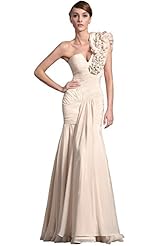 Sexy Floor Length One Shoulder Chiffon Evening Dress/Prom Dress 