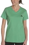 adidas Womens V-Neck Logo Tee Shirt