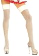 White Fishnet Thigh High Hose - Adult Std.