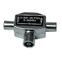 TV Aerial Coaxial Splitter 1x Female To 2x Male