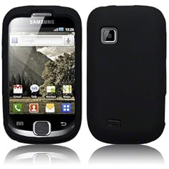 Silikonh�lle Tasche Case f�r das Samsung Galaxy Fit S5670 inkl. Displayfolie Black