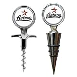 MLB Houston Astros Cork Screw and Wine Bottle Topper Set