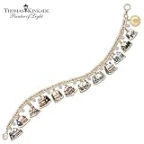 Thomas Kinkade Ultimate Village Christmas Charm Bracelet: Unique Christmas Jewelry Gift by The Bradford Exchange
