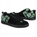 DC Men's Court Graffik SE Skate Shoe,Black/Emerald/White,10.5 M US