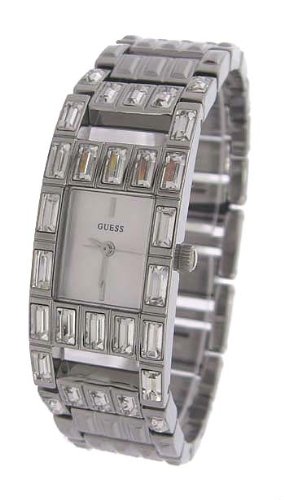 Guess Simulate Diamonds Silver Bangle Ladies Watch - G11648L