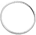Pop Fashion Silvertone Circle Bangle Bracelet with Shiny Texture and Jewelry Gift Box