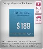 DNA Test for Ethnicity & Kit, Comprehensive Package (Autosomal: Male & Female)