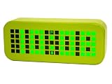 誠時 (セイジ) 目覚まし時計 LEDアラームクロックALM スクエアグリーン LED-011GRの画像