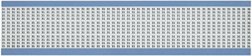 Brady TMM-31-PK Low-Profile Glossy Vinyl-Coated Polyester (B-702), Black on White, Solid Letters & Numbers Miniature Wire Marker Card (25 Cards)