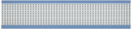 Brady TMM-31-PK Low-Profile Glossy Vinyl-Coated Polyester (B-702), Black on White, Solid Letters & Numbers Miniature Wire Marker Card (25 Cards)