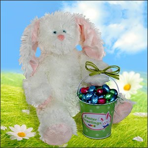 Easter Bunny Greetings Easter Gift Idea for Her Kids Easter Basket