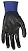 MCR Safety Gloves N9696L Ninja Lite Work Gloves 18 Gauge Blue Nylon Shell Polyurethane (PU) Coated Palm and Fingertips, Black/Blue, Large