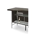 TENNESSEE Bar 180 x 92 cm H�he: 110 cm silber/mocca Best M�bel